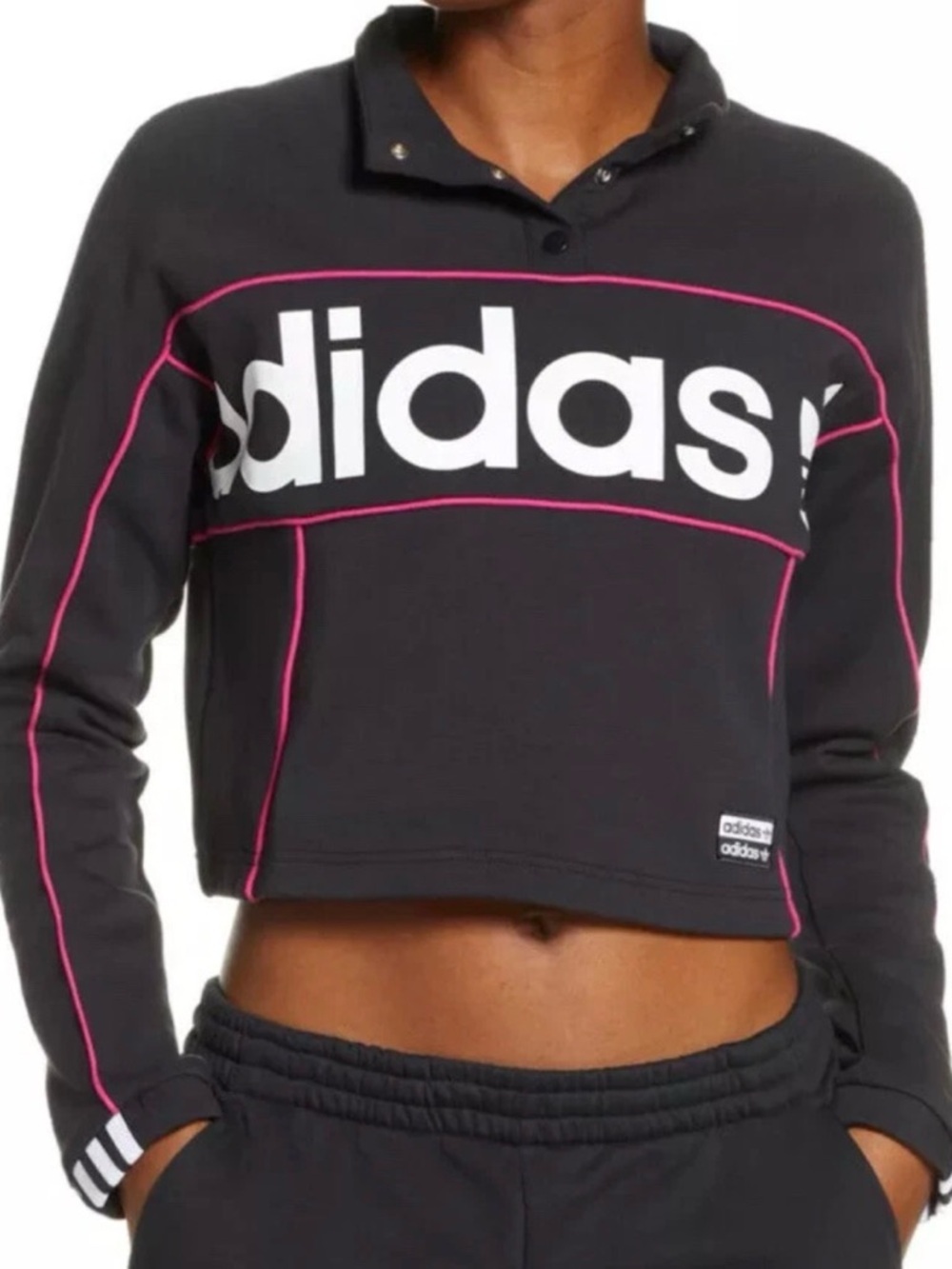 Adidas FH7555 Women's Originals Cropped Sweater - Stylish Comfort for a Fashion-